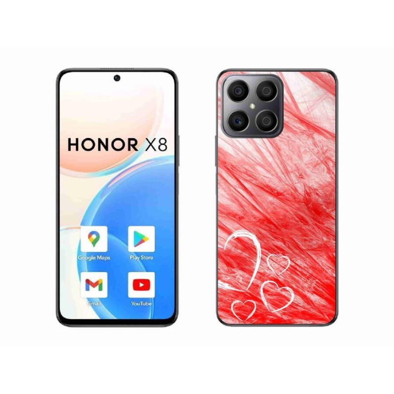 Gelový kryt mmCase na mobil Honor X8 4G - heart