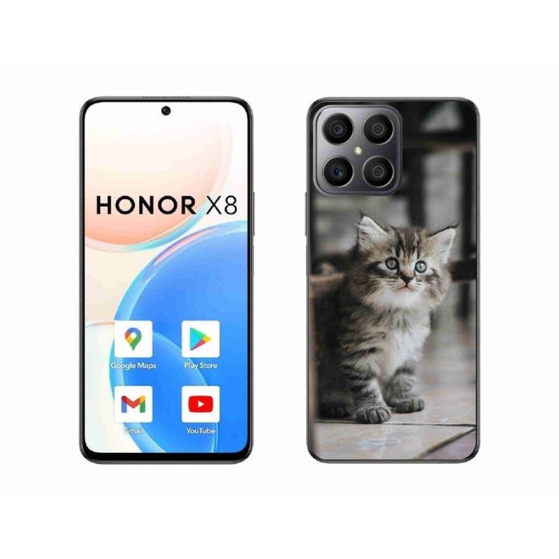 Gelový kryt mmCase na mobil Honor X8 4G - koťátko