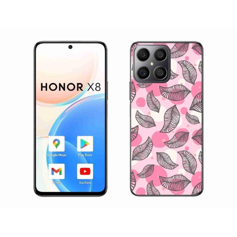 Gelový kryt mmCase na mobil Honor X8 4G - kreslené padající listy