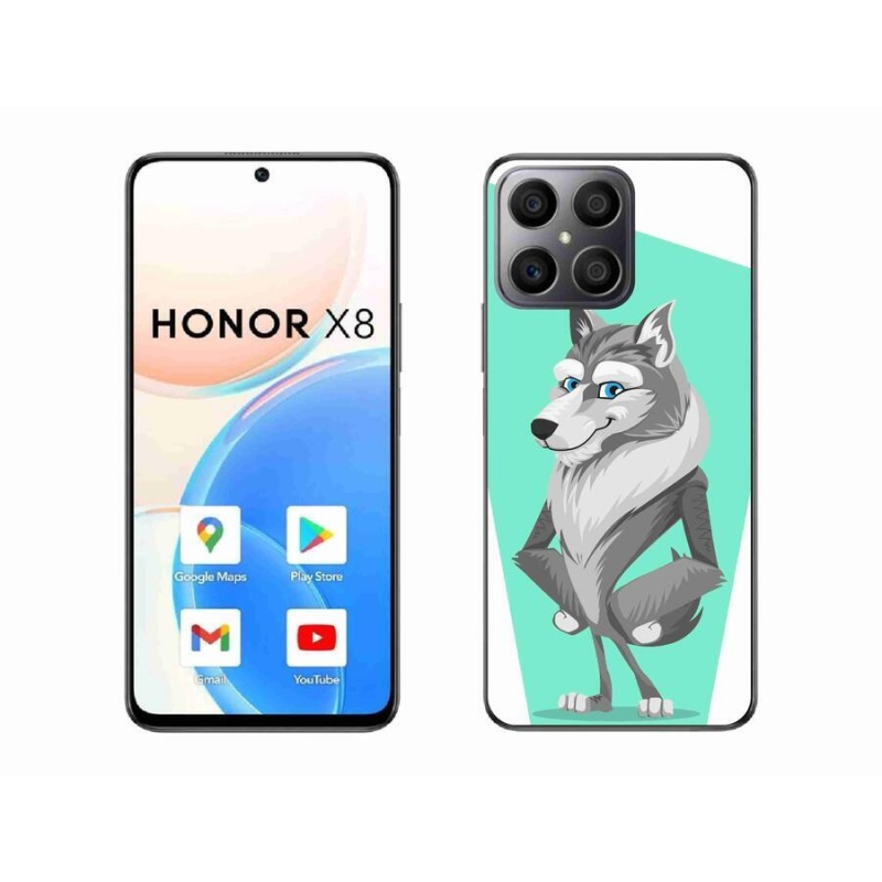 Gelový kryt mmCase na mobil Honor X8 4G - kreslený vlk