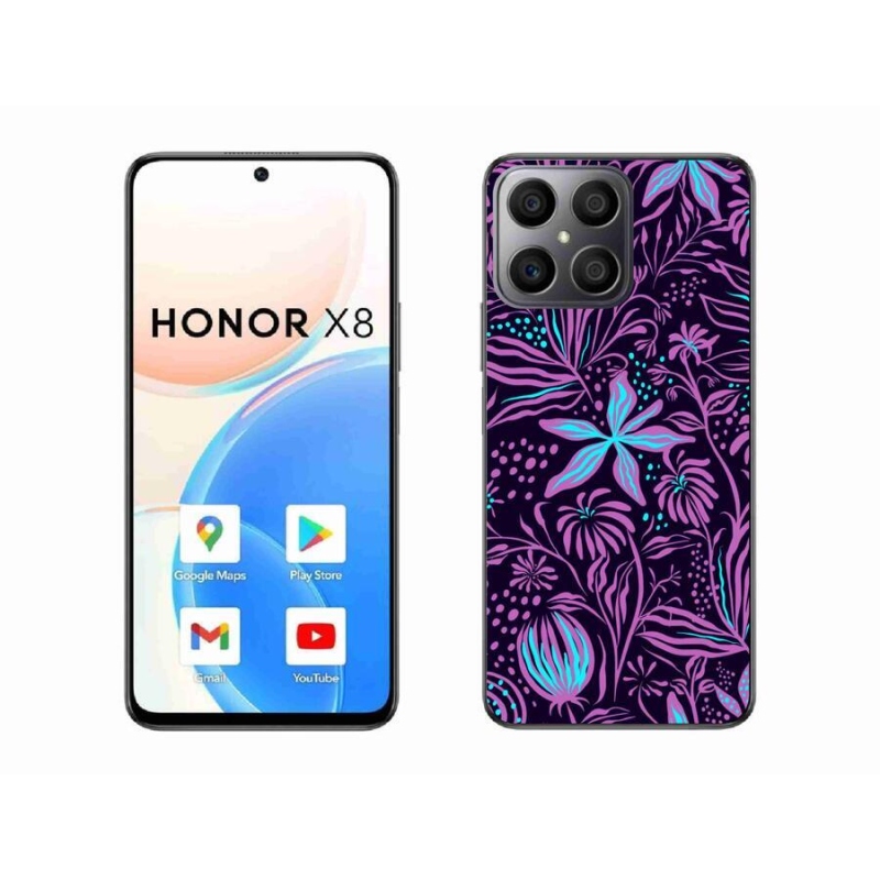 Gelový kryt mmCase na mobil Honor X8 4G - květiny 2