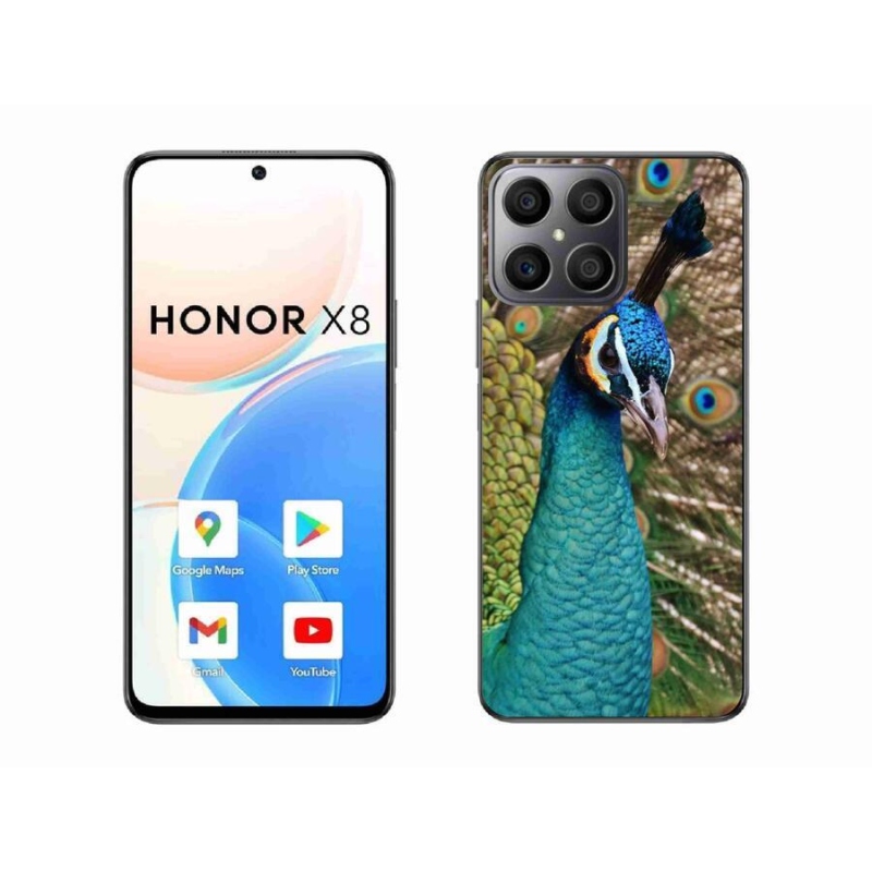 Gelový kryt mmCase na mobil Honor X8 4G - páv