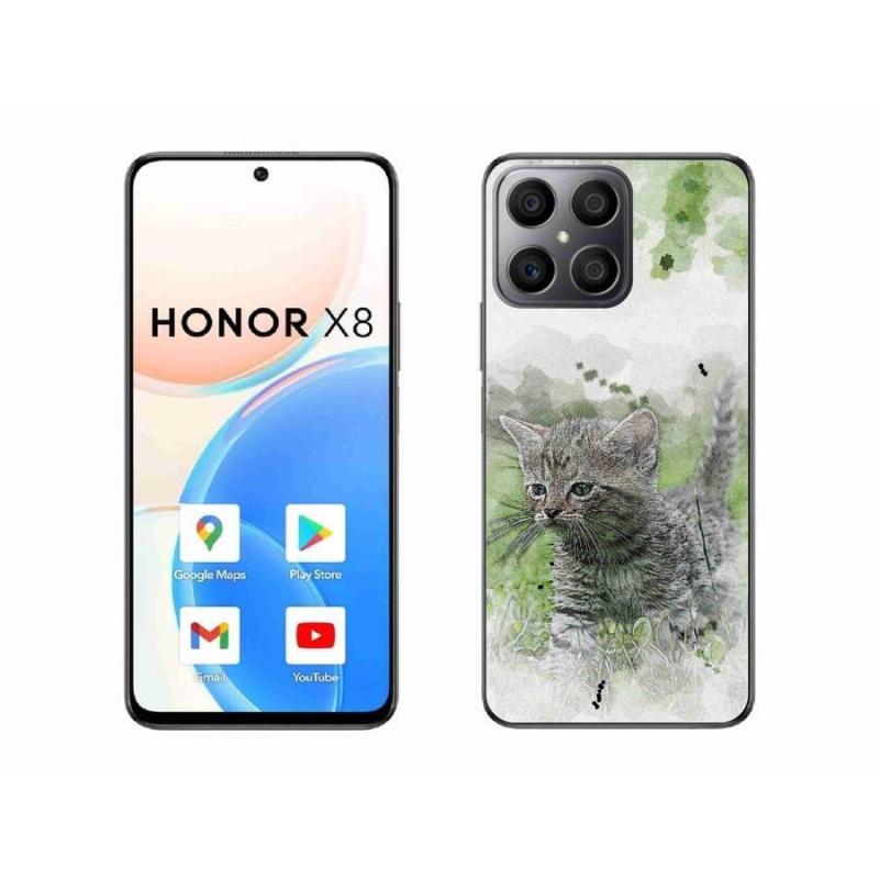 Gelový kryt mmCase na mobil Honor X8 4G - roztomilé kotě 1