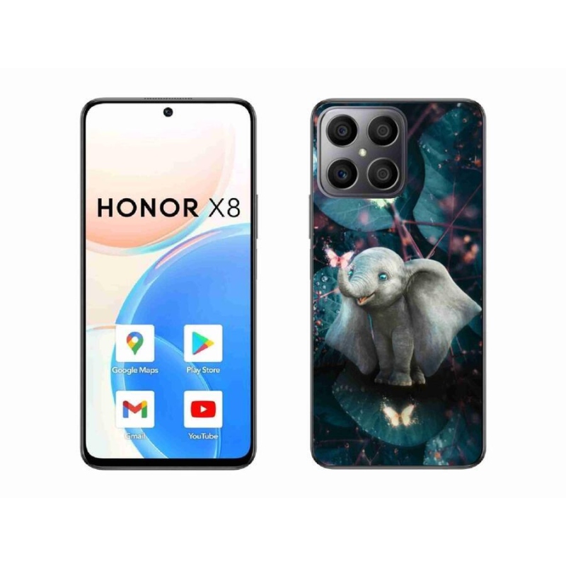Gelový kryt mmCase na mobil Honor X8 4G - roztomilý slon