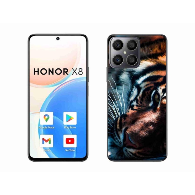 Gelový kryt mmCase na mobil Honor X8 4G - tygří pohled