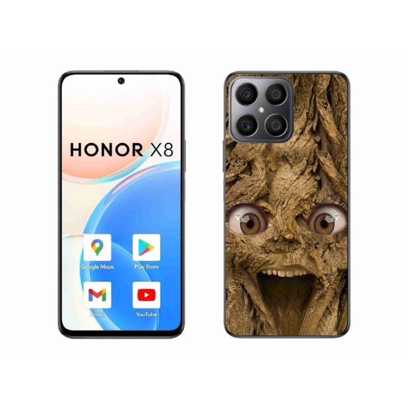 Gelový kryt mmCase na mobil Honor X8 4G - veselý strom s očima