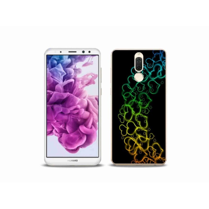 Gelový kryt mmCase na mobil Huawei Mate 10 Lite - barevná srdíčka