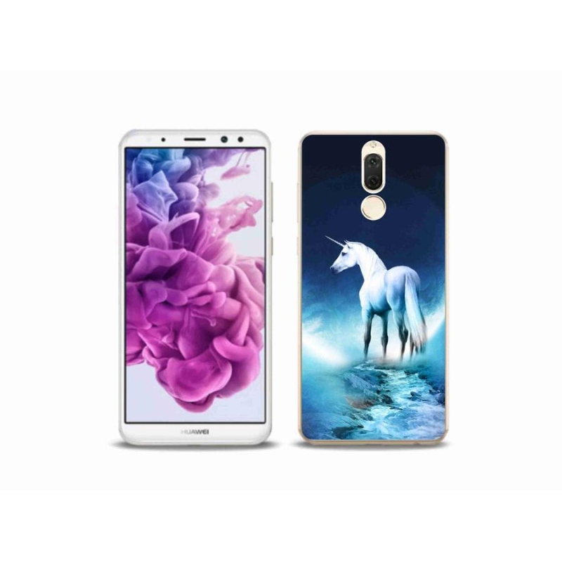 Gelový kryt mmCase na mobil Huawei Mate 10 Lite - bílý jednorožec