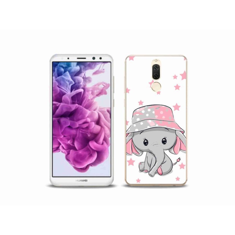 Gelový kryt mmCase na mobil Huawei Mate 10 Lite - růžový slon