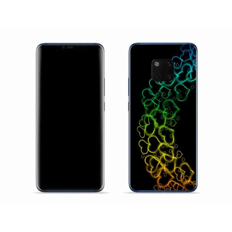 Gelový kryt mmCase na mobil Huawei Mate 20 Pro - barevná srdíčka