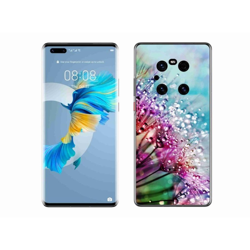 Gelový kryt mmCase na mobil Huawei Mate 40 Pro - barevné květy