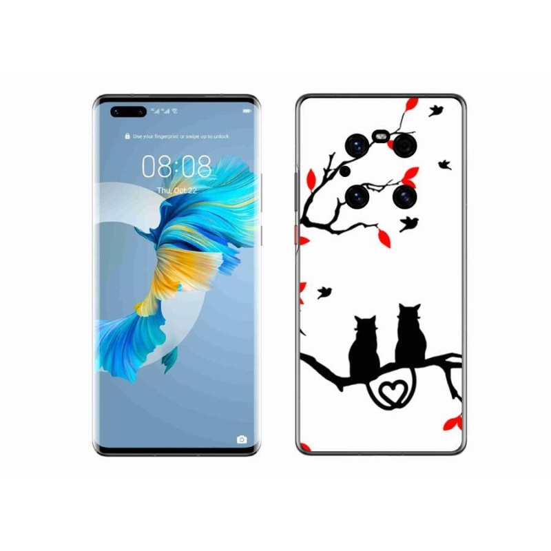 Gelový kryt mmCase na mobil Huawei Mate 40 Pro - kočičí láska