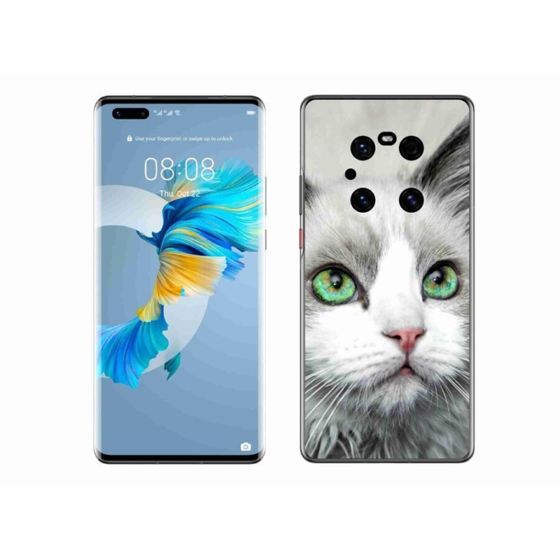 Gelový kryt mmCase na mobil Huawei Mate 40 Pro - kočičí pohled