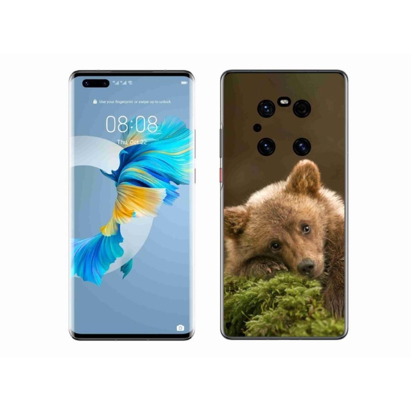 Gelový kryt mmCase na mobil Huawei Mate 40 Pro - medvěd