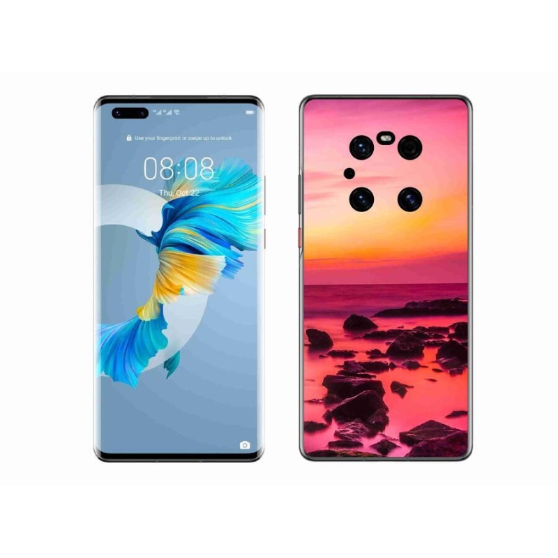 Gelový kryt mmCase na mobil Huawei Mate 40 Pro - moře a záře