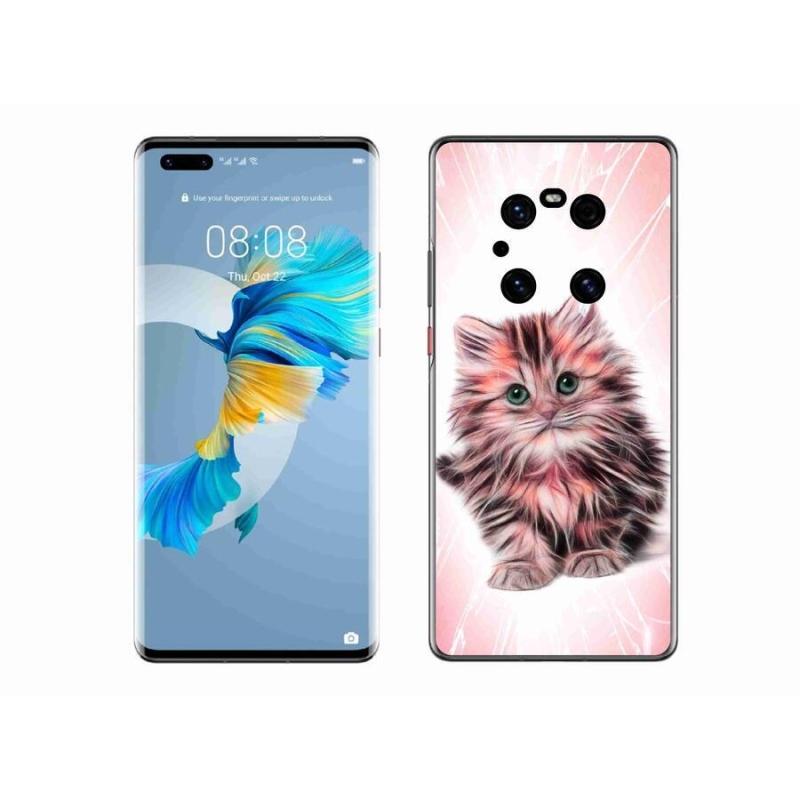 Gelový kryt mmCase na mobil Huawei Mate 40 Pro - roztomilé kotě