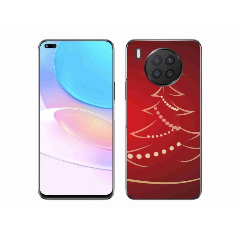 Gelový kryt mmCase na mobil Huawei Nova 8i - kreslený vánoční stromek