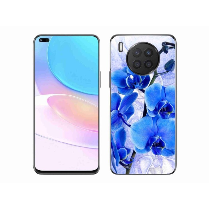Gelový kryt mmCase na mobil Huawei Nova 8i - modré květy