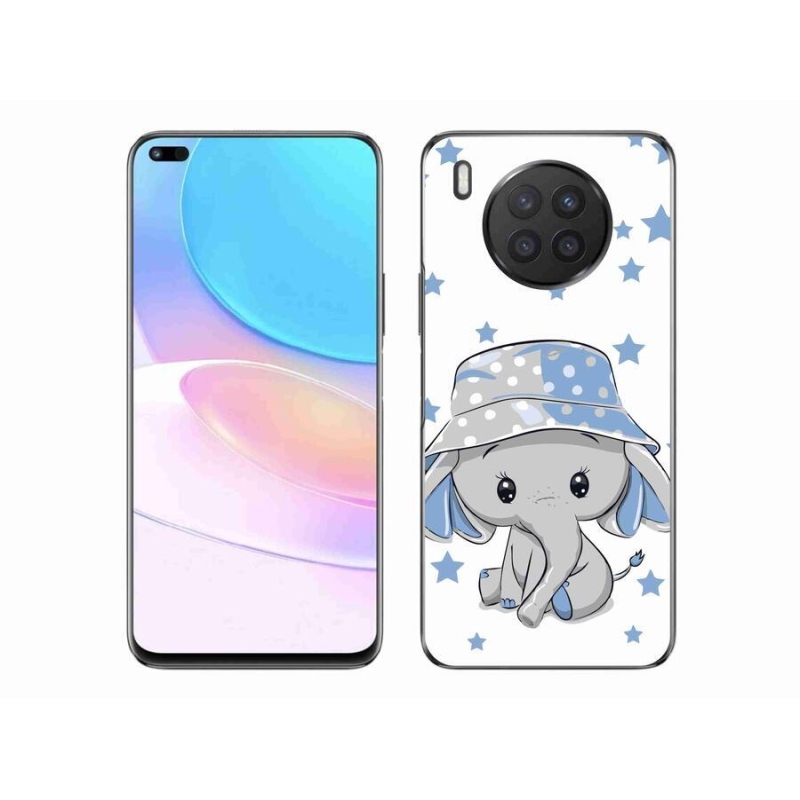 Gelový kryt mmCase na mobil Huawei Nova 8i - modrý slon