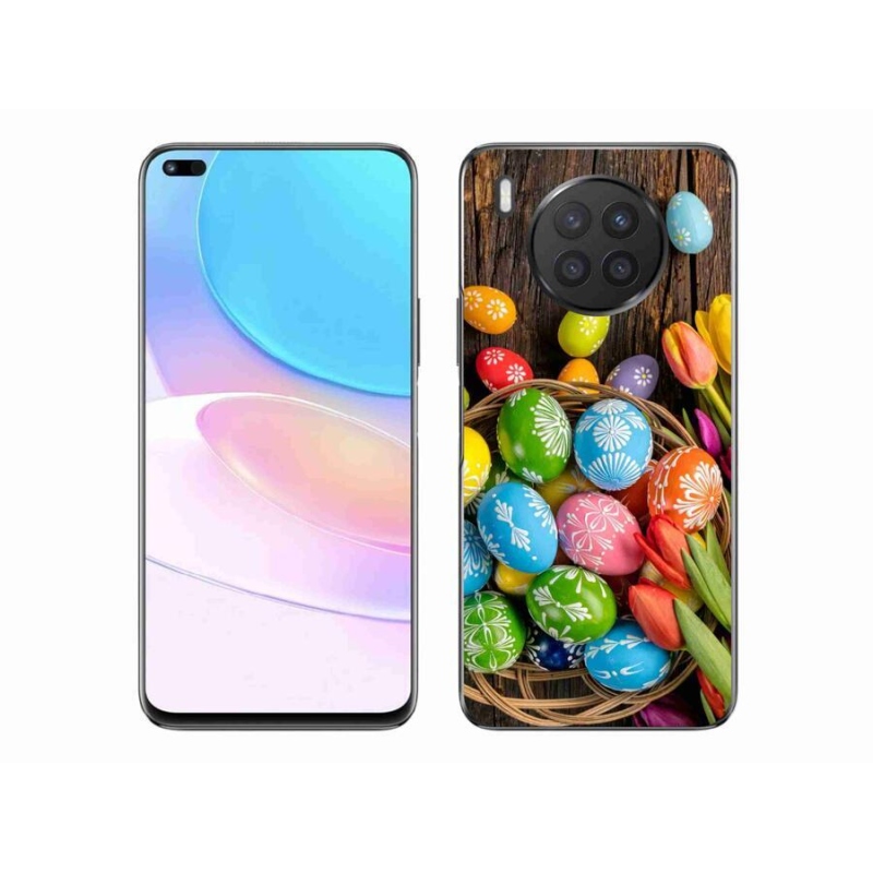 Gelový kryt mmCase na mobil Huawei Nova 8i - velikonoční vajíčka