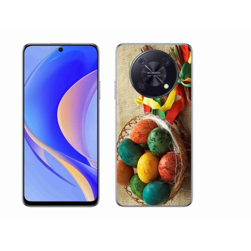 Gelový kryt mmCase na mobil Huawei Nova Y90 - pomlázky a vajíčka