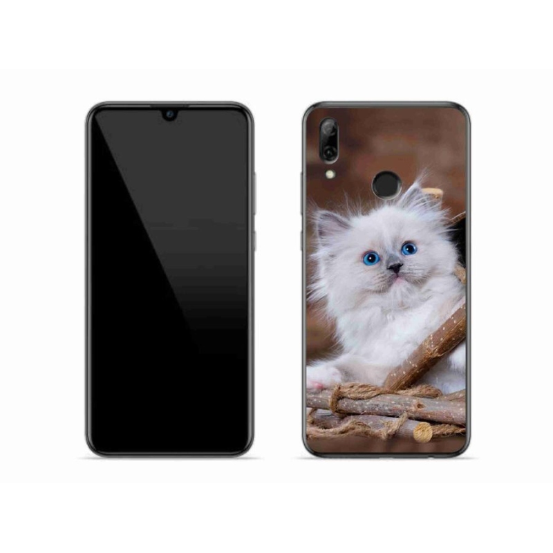 Gelový kryt mmCase na mobil Huawei P Smart (2019) - bílé kotě