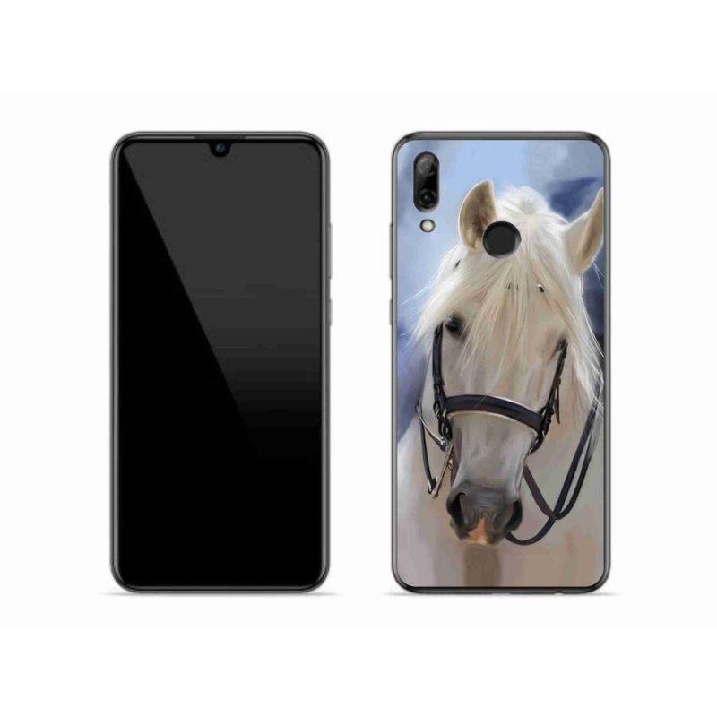 Gelový kryt mmCase na mobil Huawei P Smart (2019) - bílý kůň