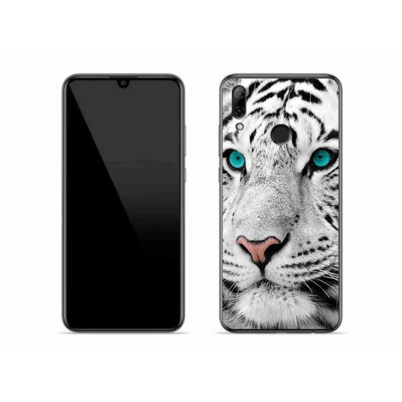 Gelový kryt mmCase na mobil Huawei P Smart (2019) - bílý tygr