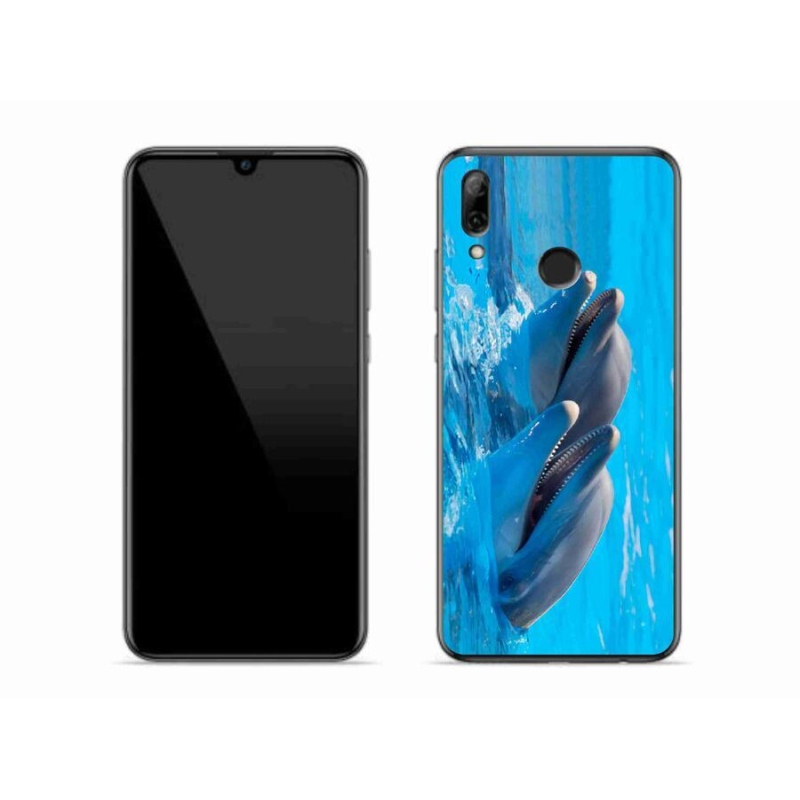 Gelový kryt mmCase na mobil Huawei P Smart (2019) - delfíni