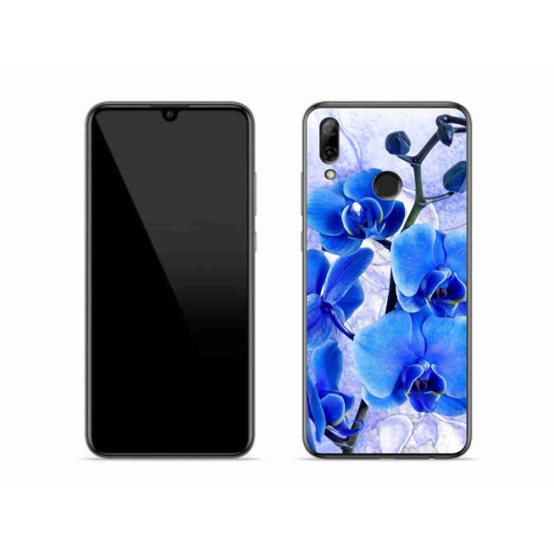 Gelový kryt mmCase na mobil Huawei P Smart (2019) - modré květy