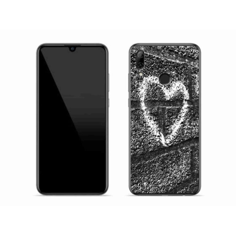 Gelový kryt mmCase na mobil Huawei P Smart (2019) - srdce na zdi