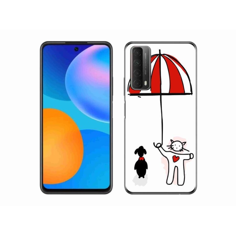Gelový kryt mmCase na mobil Huawei P Smart (2021) - pejsek a kočička
