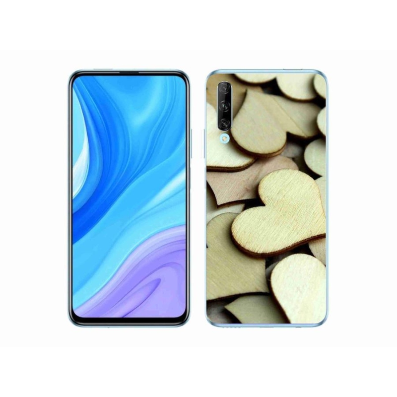 Gelový kryt mmCase na mobil Huawei P Smart Pro (2019) - dřevěná srdíčka