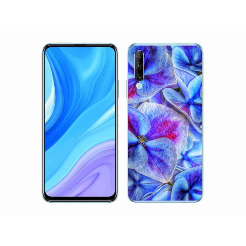 Gelový kryt mmCase na mobil Huawei P Smart Pro (2019) - modré květy 1