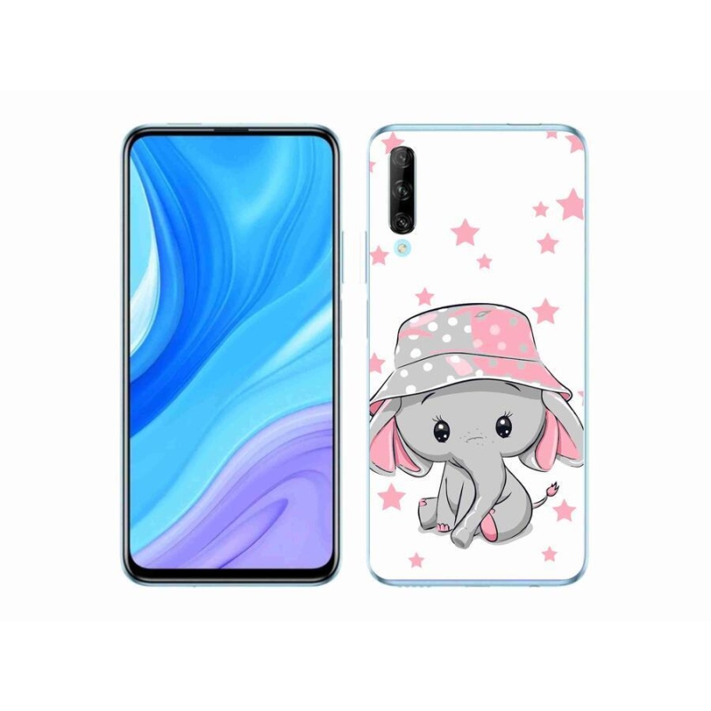 Gelový kryt mmCase na mobil Huawei P Smart Pro (2019) - růžový slon