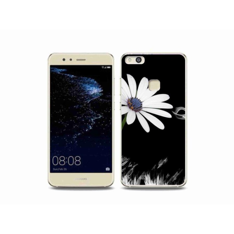 Gelový kryt mmCase na mobil Huawei P10 Lite - bílá květina