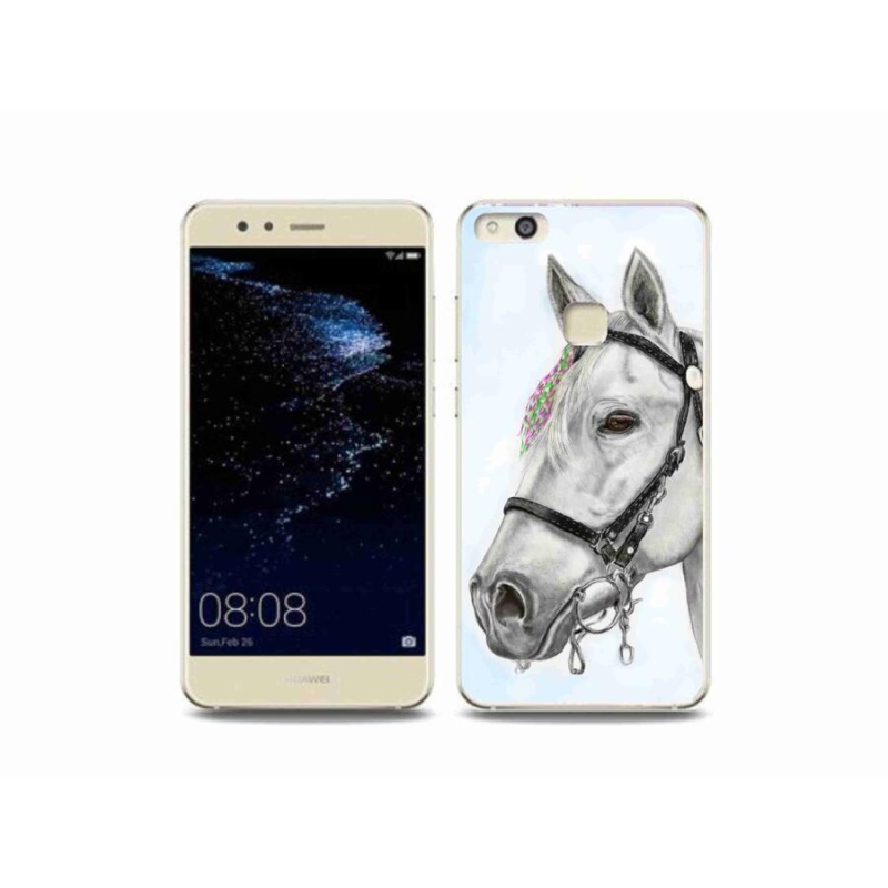 Gelový kryt mmCase na mobil Huawei P10 Lite - bílý kůň 1