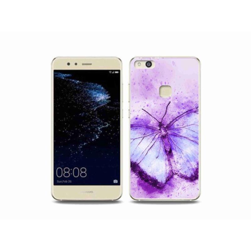 Gelový kryt mmCase na mobil Huawei P10 Lite - fialový motýl