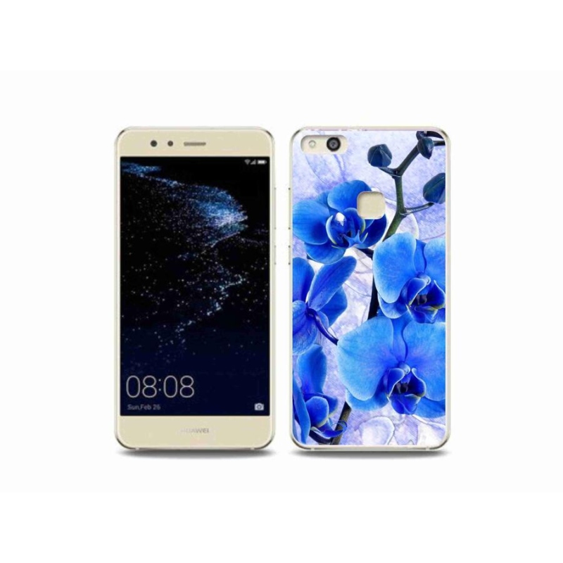 Gelový kryt mmCase na mobil Huawei P10 Lite - modré květy