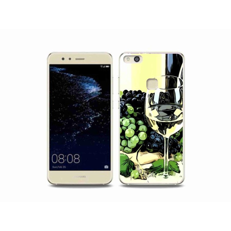 Gelový kryt mmCase na mobil Huawei P10 Lite - sklenka vína