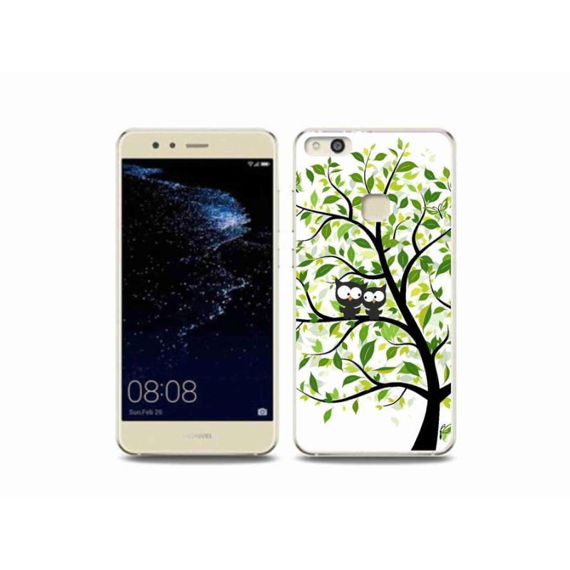 Gelový kryt mmCase na mobil Huawei P10 Lite - sovičky na stromě