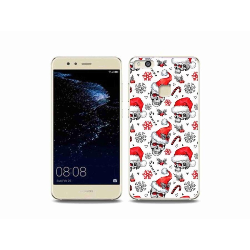 Gelový kryt mmCase na mobil Huawei P10 Lite - vánoční lebky