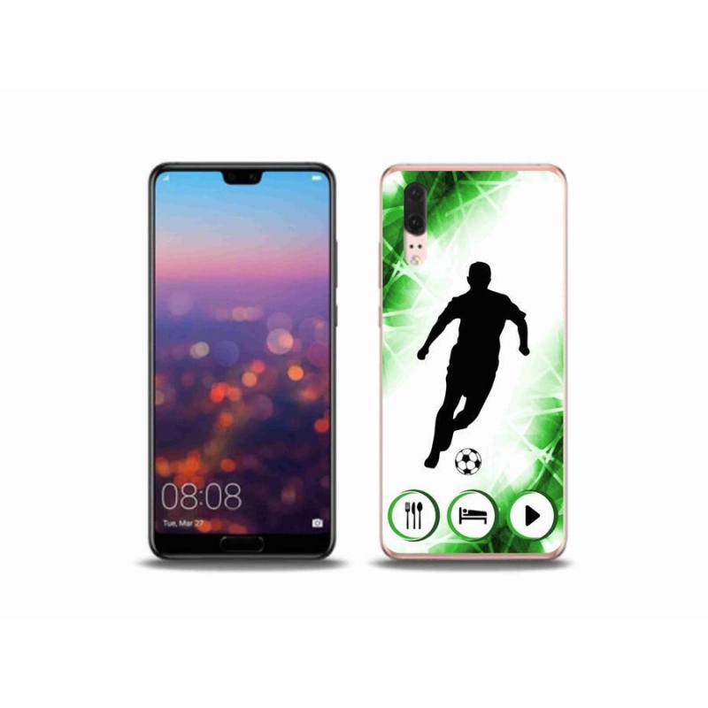 Gelový kryt mmCase na mobil Huawei P20 - fotbalista