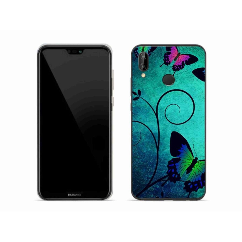 Gelový kryt mmCase na mobil Huawei P20 Lite - barevní motýli