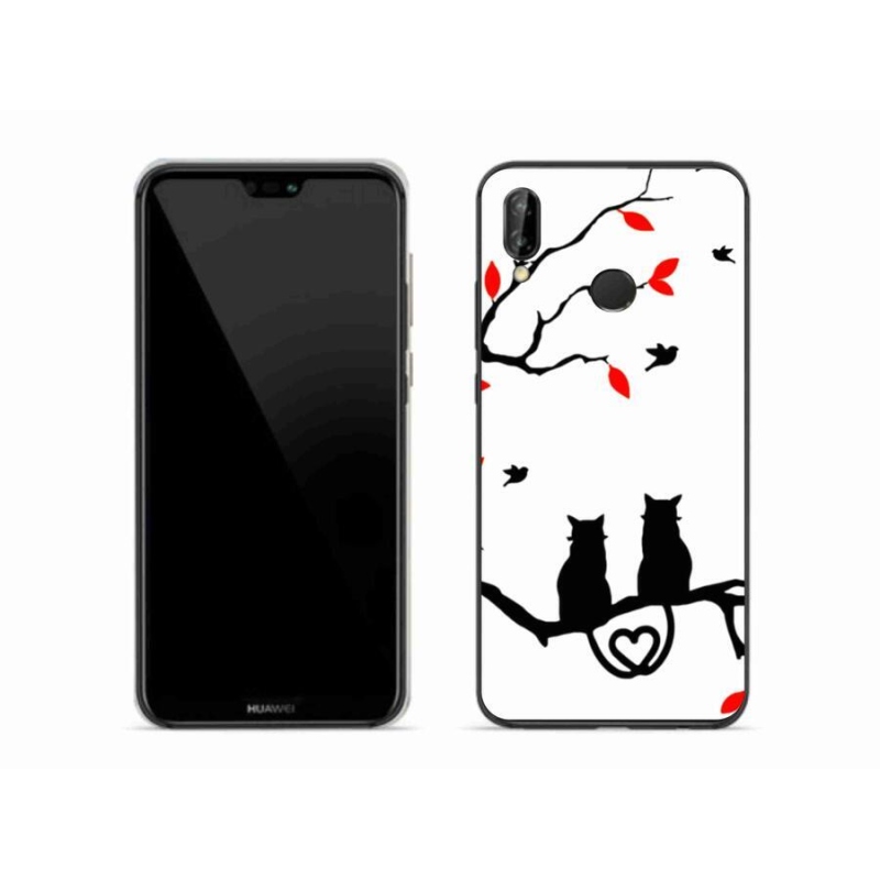Gelový kryt mmCase na mobil Huawei P20 Lite - kočičí láska