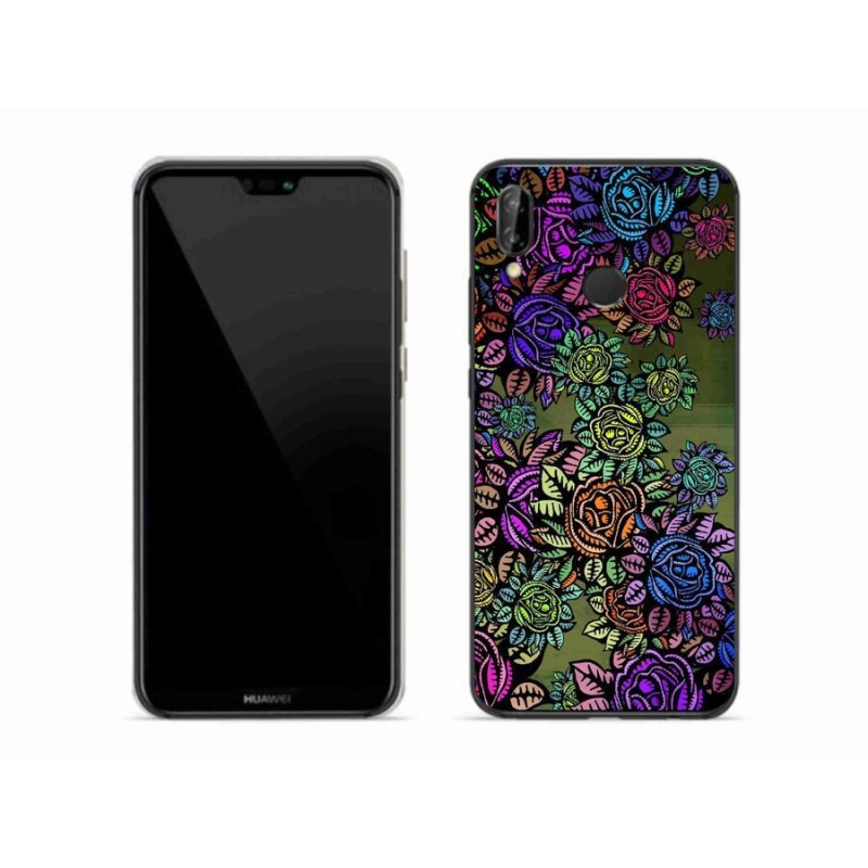 Gelový kryt mmCase na mobil Huawei P20 Lite - květiny 6