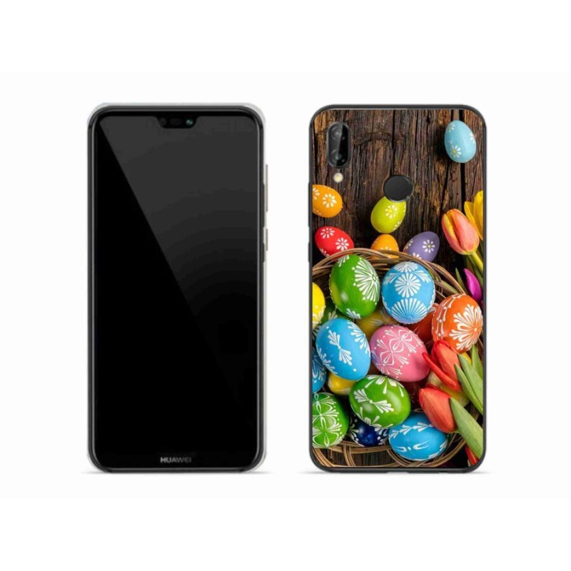 Gelový kryt mmCase na mobil Huawei P20 Lite - velikonoční vajíčka