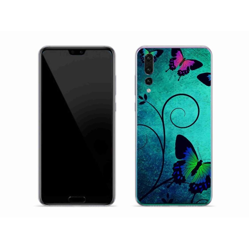 Gelový kryt mmCase na mobil Huawei P20 Pro - barevní motýli