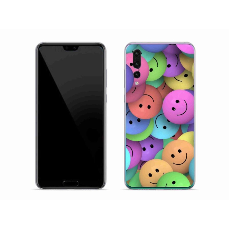 Gelový kryt mmCase na mobil Huawei P20 Pro - barevní smajlíci