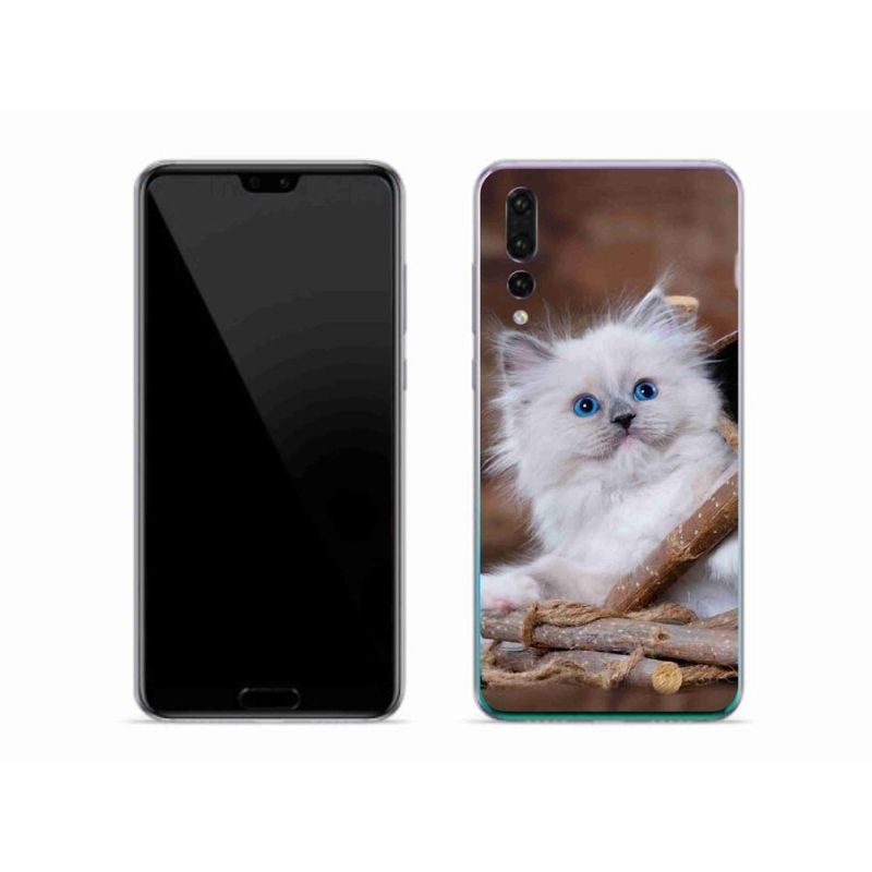 Gelový kryt mmCase na mobil Huawei P20 Pro - bílé kotě
